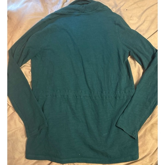 Lucky Brand Teal‎ Green Open Front Tie Waist Knit Cardigan Jacket, Small - Picture 4 of 4